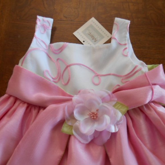 Marc & Maddie Girls Pink Formal Dress, Birthday Dress, Flower Girl Dress - Picture 2 of 11